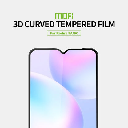 For Xiaomi Redmi 9A / 9C MOFI 9H 3D Explosion-proof Curved Screen Tempered Glass Film(Black) -  by MOFI | Online Shopping South Africa | PMC Jewellery