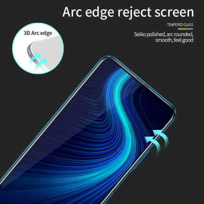 For Huawei Honor X10 MOFI 9H 3D Explosion-proof Curved Screen Tempered Glass Film(Black) - Honor Tempered Glass by MOFI | Online Shopping South Africa | PMC Jewellery