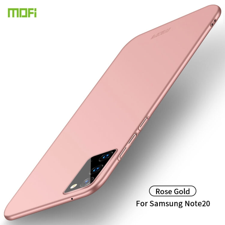 For Samsung Galaxy Note20 MOFI Frosted PC Ultra-thin Hard Case(Rose gold) - Galaxy Note20 Cases by MOFI | Online Shopping South Africa | PMC Jewellery