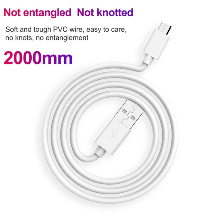 2.4A USB Male to Micro USB Male Interface Charge Cable, Length: 1m(White) - Micro USB Cable by PMC Jewellery | Online Shopping South Africa | PMC Jewellery