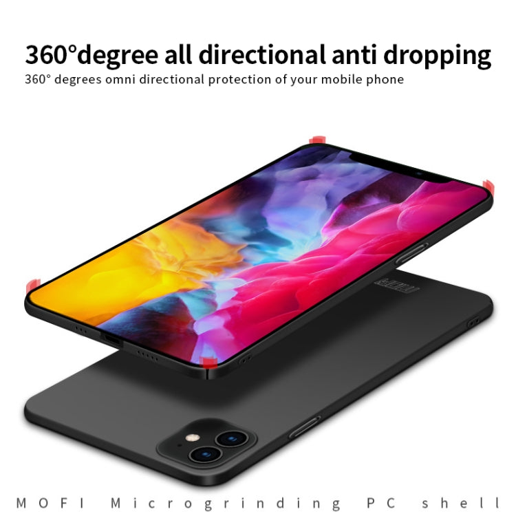 For iPhone 12 / 12 Pro MOFI Frosted PC Ultra-thin Hard Case(Blue) - iPhone 12 / 12 Pro Cases by MOFI | Online Shopping South Africa | PMC TechLife | Buy Now Pay Later Mobicred