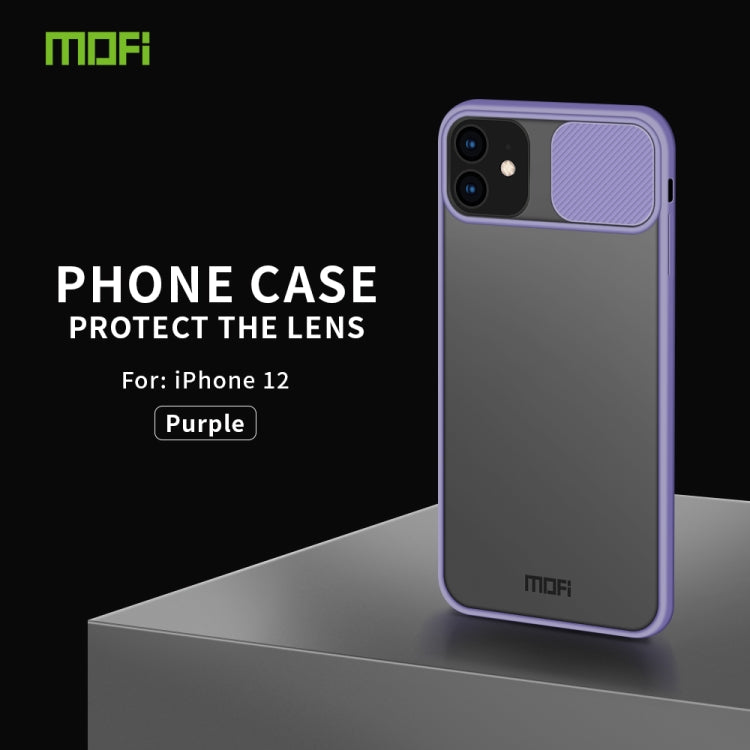 For iPhone 12 mini MOFI Xing Dun Series Translucent Frosted PC + TPU Privacy Anti-glare Shockproof All-inclusive Protective Case(Purple) - iPhone 12 mini Cases by MOFI | Online Shopping South Africa | PMC Jewellery