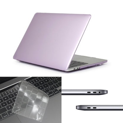 ENKAY Hat-Prince 3 in 1 For MacBook Pro 13 inch A2289 / A2251 (2020) Crystal Hard Shell Protective Case + Europe Version Ultra-thin TPU Keyboard Protector Cover + Anti-dust Plugs Set(Purple) - MacBook Pro Cases by ENKAY | Online Shopping South Africa | PMC Jewellery | Buy Now Pay Later Mobicred