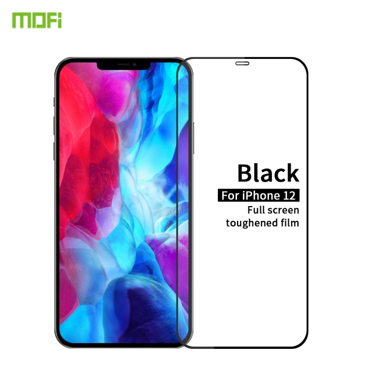 For iPhone 12 mini MOFI 9H 2.5D Full Screen Tempered Glass Film(Black) - iPhone 12 mini Tempered Glass by MOFI | Online Shopping South Africa | PMC Jewellery