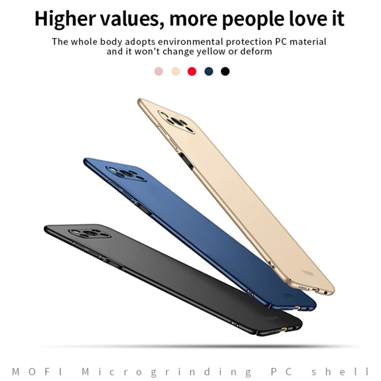 For Xiaomi POCO X3/X3 NFC MOFI Frosted PC Ultra-thin Hard Case(Gold) - Xiaomi Cases by MOFI | Online Shopping South Africa | PMC Jewellery