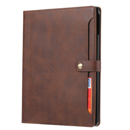 For iPad Air 11 2024 / Air 2022/2020 10.9 Calf Texture Double Fold Clasp Leather Tablet Case (Coffee) - iPad Air (2022) / (2020) 10.9 Cases by PMC Jewellery | Online Shopping South Africa | PMC Jewellery | Buy Now Pay Later Mobicred