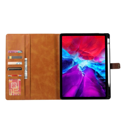 For iPad Air 11 2024 / Air 2022/2020 10.9 Calf Texture Double Fold Clasp Leather Tablet Case (Coffee) - iPad Air (2022) / (2020) 10.9 Cases by PMC Jewellery | Online Shopping South Africa | PMC Jewellery | Buy Now Pay Later Mobicred