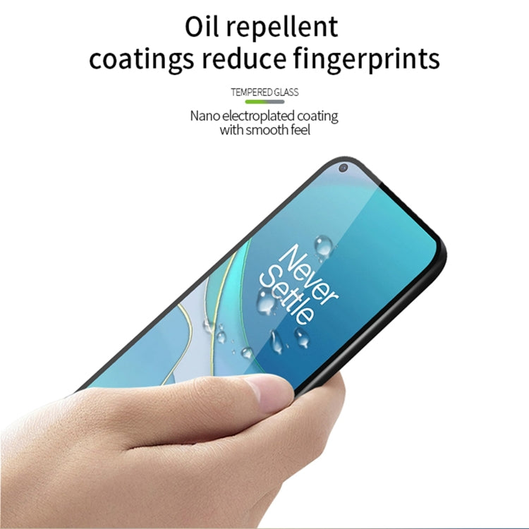 For OnePlus 8T MOFI 9H 2.5D Full Screen Tempered Glass Film(Black) - OnePlus Tempered Glass by MOFI | Online Shopping South Africa | PMC TechLife
