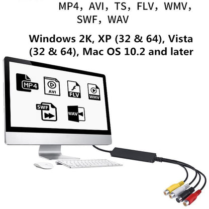 USB to RCA Cable 60+ Supports Vista 64 / Win 7 / Win 8 / Win 10 / Mac OS - RCA Cable by PMC Jewellery | Online Shopping South Africa | PMC Jewellery | Buy Now Pay Later Mobicred