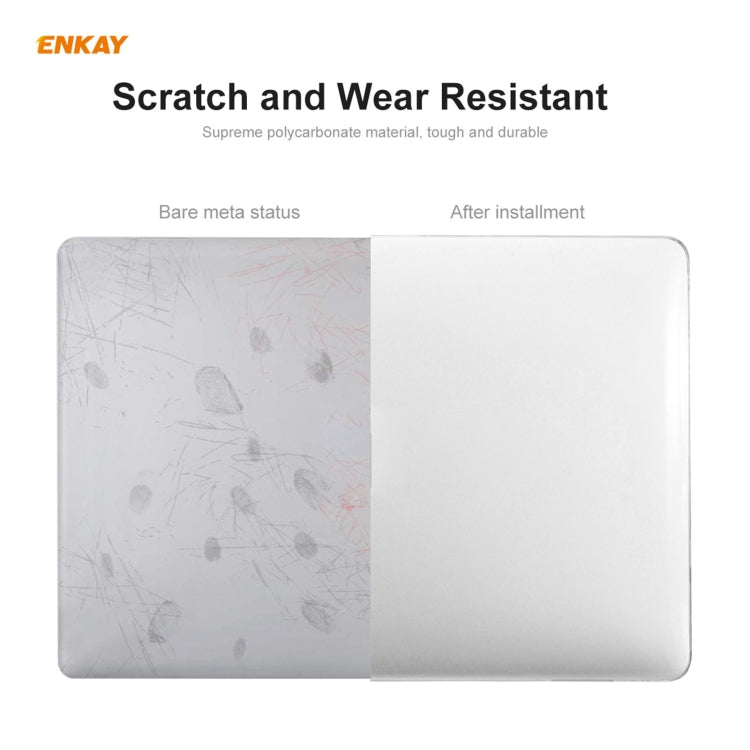 ENKAY 3 in 1 Crystal Laptop Protective Case + EU Version TPU Keyboard Film + Anti-dust Plugs Set for MacBook Pro 13.3 inch A1706 / A1989 / A2159 (with Touch Bar)(Grey) - MacBook Pro Cases by ENKAY | Online Shopping South Africa | PMC Jewellery | Buy Now Pay Later Mobicred