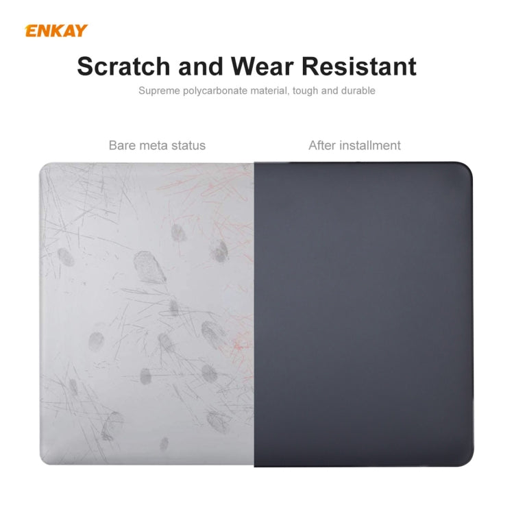 ENKAY 3 in 1 Matte Laptop Protective Case + EU Version TPU Keyboard Film + Anti-dust Plugs Set for MacBook Pro 13.3 inch A1706 / A1989 / A2159 (with Touch Bar)(Grey) - MacBook Pro Cases by ENKAY | Online Shopping South Africa | PMC Jewellery | Buy Now Pay Later Mobicred