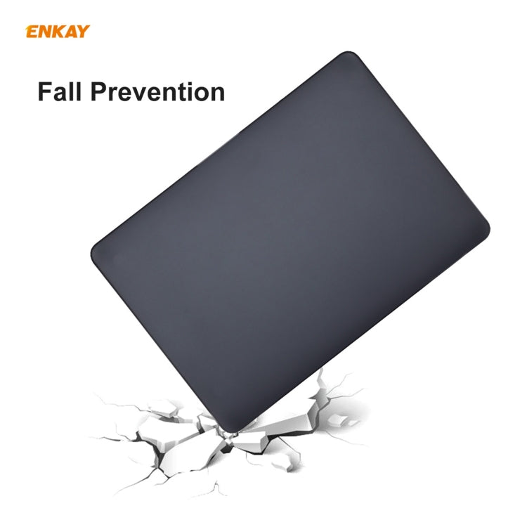 ENKAY 3 in 1 Matte Laptop Protective Case + EU Version TPU Keyboard Film + Anti-dust Plugs Set for MacBook Pro 13.3 inch A1706 / A1989 / A2159 (with Touch Bar)(Green) - MacBook Pro Cases by ENKAY | Online Shopping South Africa | PMC Jewellery | Buy Now Pay Later Mobicred