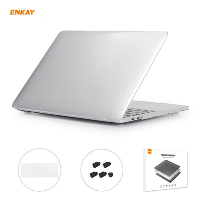 ENKAY 3 in 1 Crystal Laptop Protective Case + EU Version TPU Keyboard Film + Anti-dust Plugs Set for MacBook Pro 13.3 inch A1708 (without Touch Bar)(Transparent) - MacBook Pro Cases by ENKAY | Online Shopping South Africa | PMC Jewellery | Buy Now Pay Later Mobicred