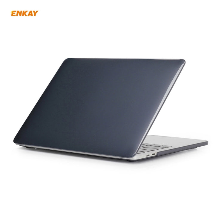 ENKAY 3 in 1 Crystal Laptop Protective Case + US Version TPU Keyboard Film + Anti-dust Plugs Set for MacBook Pro 13.3 inch A1706 / A1989 / A2159 (with Touch Bar)(Black) - MacBook Pro Cases by ENKAY | Online Shopping South Africa | PMC Jewellery | Buy Now Pay Later Mobicred