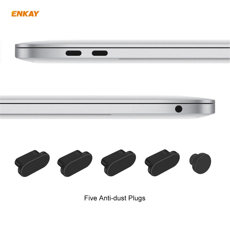 ENKAY 3 in 1 Matte Laptop Protective Case + US Version TPU Keyboard Film + Anti-dust Plugs Set for MacBook Air 13.3 inch A1932 (2018)(Dark Blue) - MacBook Air Cases by ENKAY | Online Shopping South Africa | PMC Jewellery | Buy Now Pay Later Mobicred