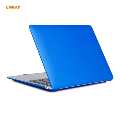 ENKAY 3 in 1 Matte Laptop Protective Case + US Version TPU Keyboard Film + Anti-dust Plugs Set for MacBook Air 13.3 inch A2179 & A2337 (2020)(Dark Blue) - MacBook Air Cases by ENKAY | Online Shopping South Africa | PMC Jewellery | Buy Now Pay Later Mobicred