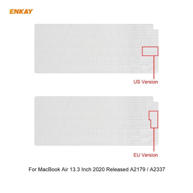 ENKAY 3 in 1 Matte Laptop Protective Case + EU Version TPU Keyboard Film + Anti-dust Plugs Set for MacBook Air 13.3 inch A2179 & A2337 (2020)(Black) - MacBook Pro Cases by ENKAY | Online Shopping South Africa | PMC Jewellery | Buy Now Pay Later Mobicred