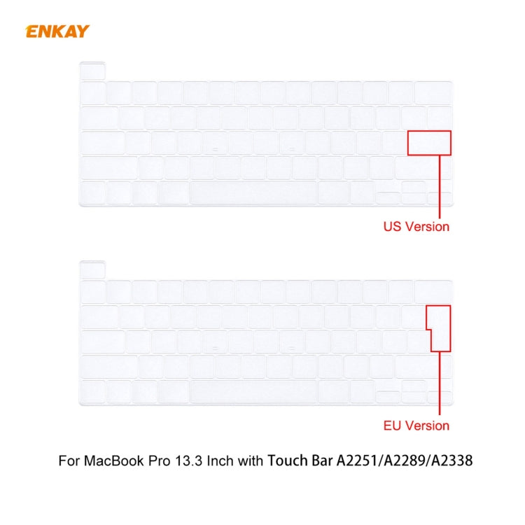 ENKAY 3 in 1 Crystal Laptop Protective Case + EU Version TPU Keyboard Film + Anti-dust Plugs Set for MacBook Pro 13.3 inch A2251 & A2289 & A2338 (with Touch Bar)(Black) - MacBook Pro Cases by ENKAY | Online Shopping South Africa | PMC Jewellery | Buy Now Pay Later Mobicred