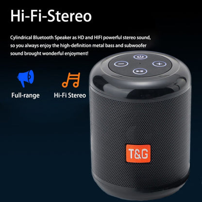 T&G TG519 TWS HiFi Portable Bluetooth Speaker Subwoofer Outdoor Wireless Column Speakers Support TF Card / FM / 3.5mm AUX / U Disk / Hands-free Call(Peacock Blue) - Desktop Speaker by T&G | Online Shopping South Africa | PMC Jewellery | Buy Now Pay Later Mobicred