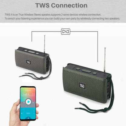 T&G TG282 Portable Bluetooth Speakers with Flashlight, Support TF Card / FM / 3.5mm AUX / U Disk / Hands-free Call(Black) - Desktop Speaker by T&G | Online Shopping South Africa | PMC Jewellery | Buy Now Pay Later Mobicred