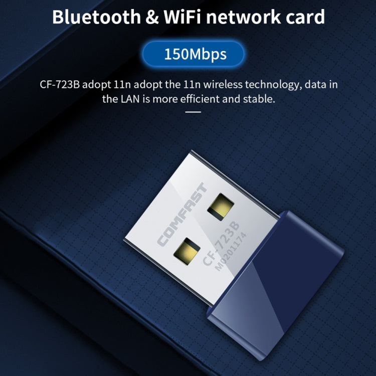 COMFAST CF-723B Mini 2 in 1 USB Bluetooth WiFi Adapter 150Mbps Wireless Network Card Receiver - USB Network Adapter by COMFAST | Online Shopping South Africa | PMC Jewellery | Buy Now Pay Later Mobicred