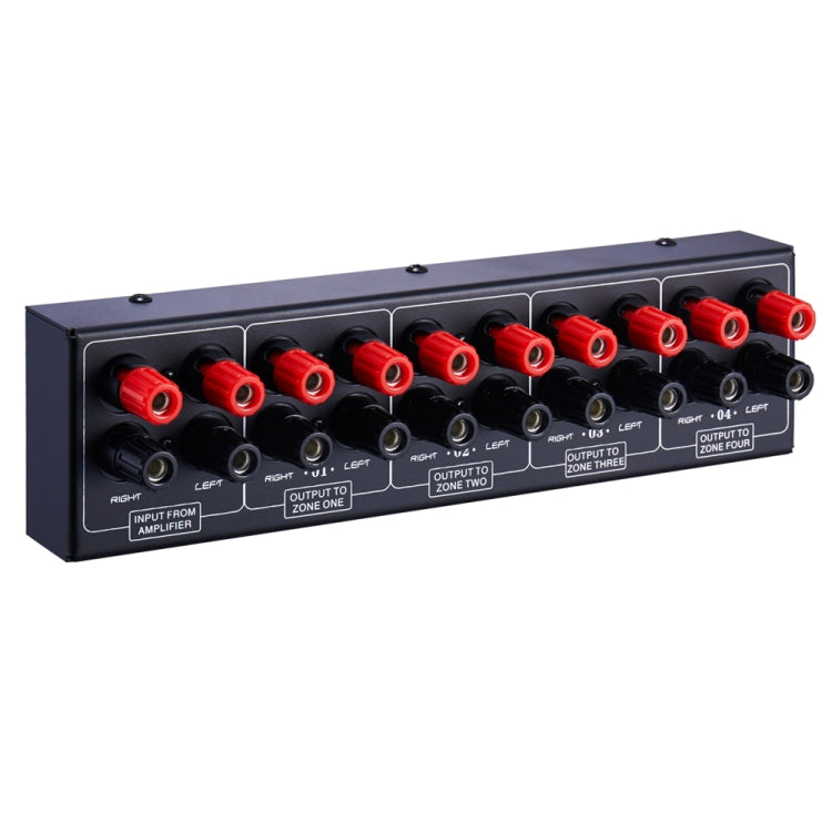 1 In And 4 Out Amplifier Sound Speaker Distributor, 4-Area Sound Source, Signal Distribution Panel, Single Audio Input, 300W Per Channel -  by PMC Jewellery | Online Shopping South Africa | PMC Jewellery | Buy Now Pay Later Mobicred