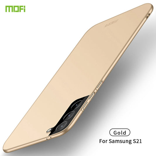 For Samsung Galaxy S21 5G MOFI Frosted PC Ultra-thin Hard Case(Gold) - Galaxy S21 5G Cases by MOFI | Online Shopping South Africa | PMC Jewellery