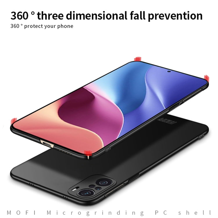 For Xiaomi Redmi K40 / K40 Pro MOFI Frosted PC Ultra-thin Hard Case(Blue) - Xiaomi Cases by MOFI | Online Shopping South Africa | PMC TechLife | Buy Now Pay Later Mobicred