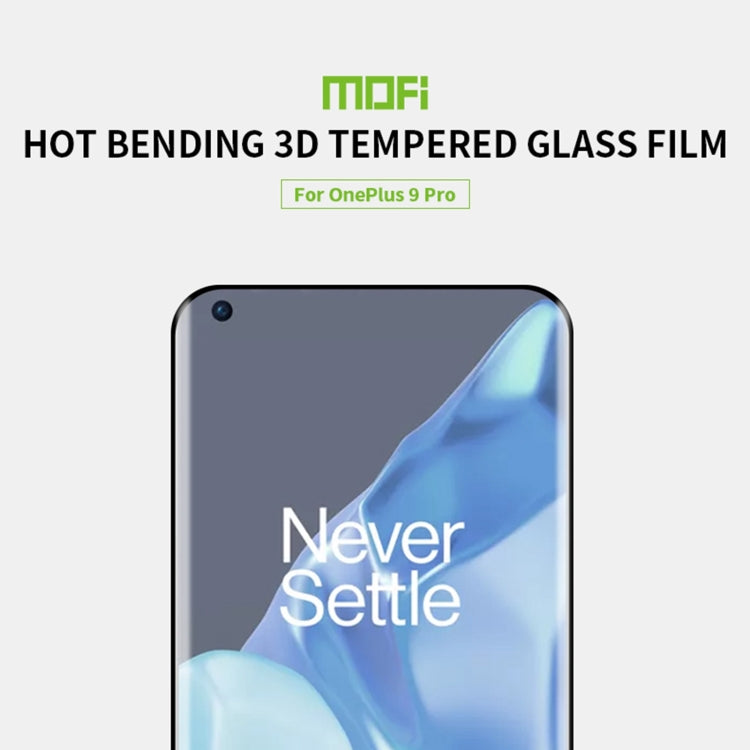 For OnePlus 9 Pro MOFI 9H 3D Explosion Proof Thermal Bending Full Screen Covered Tempered Glass Film(Black) - OnePlus Tempered Glass by MOFI | Online Shopping South Africa | PMC Jewellery