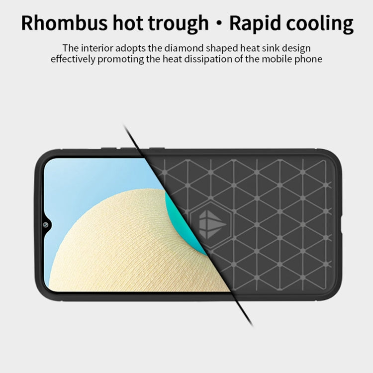 For Samsung Galaxy A02 / M02 MOFI Gentleness Series Brushed Texture Carbon Fiber Soft TPU Case(Red) - Galaxy Phone Cases by MOFI | Online Shopping South Africa | PMC TechLife