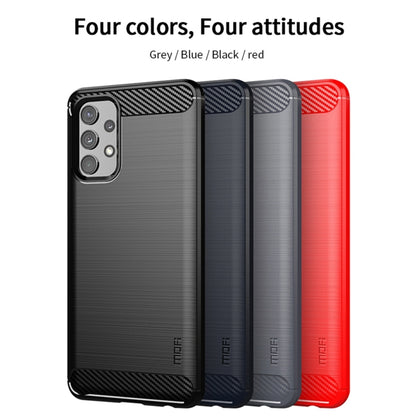 For Samsung Galaxy A32 4G(EU Version) MOFI Gentleness Series Brushed Texture Carbon Fiber Soft TPU Case(Red) - Galaxy Phone Cases by MOFI | Online Shopping South Africa | PMC Jewellery