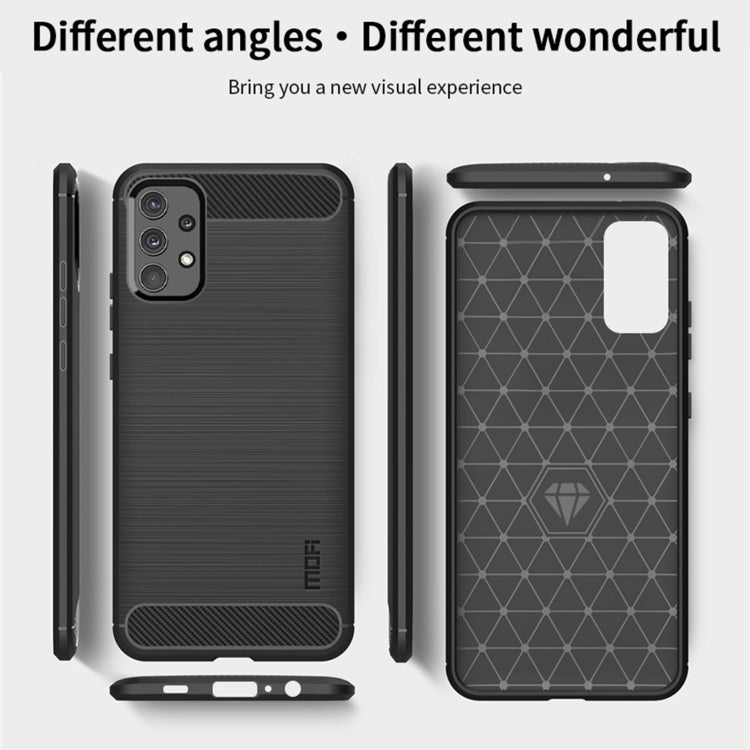 For Samsung Galaxy A32 4G(US Version) MOFI Gentleness Series Brushed Texture Carbon Fiber Soft TPU Case(Black) - Galaxy Phone Cases by MOFI | Online Shopping South Africa | PMC TechLife