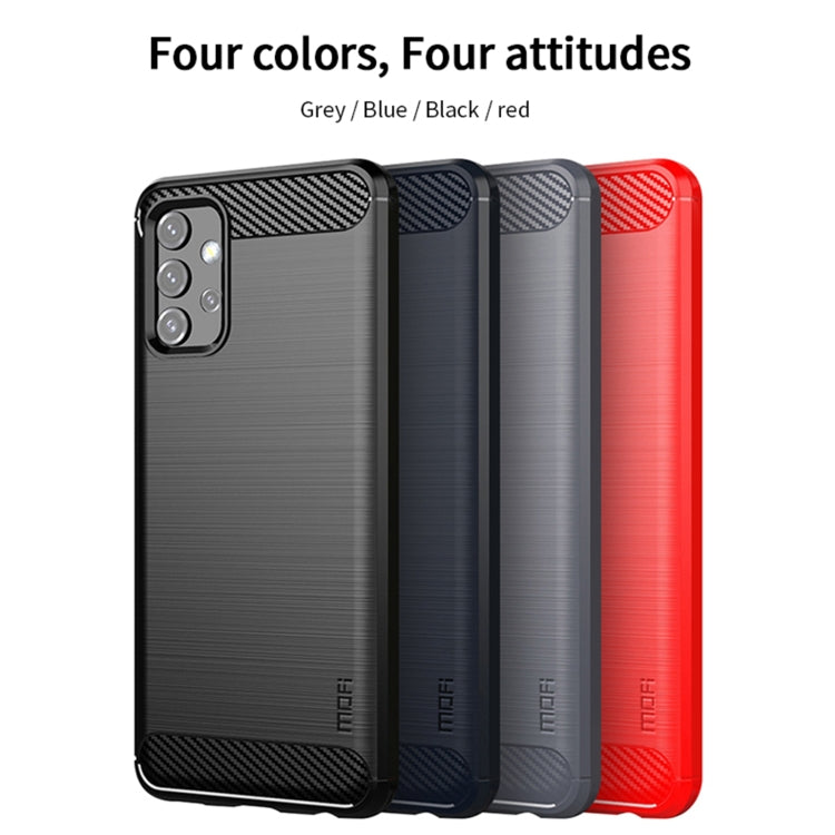 For Samsung Galaxy A32 5G MOFI Gentleness Series Brushed Texture Carbon Fiber Soft TPU Case(Black) - Galaxy Phone Cases by MOFI | Online Shopping South Africa | PMC Jewellery