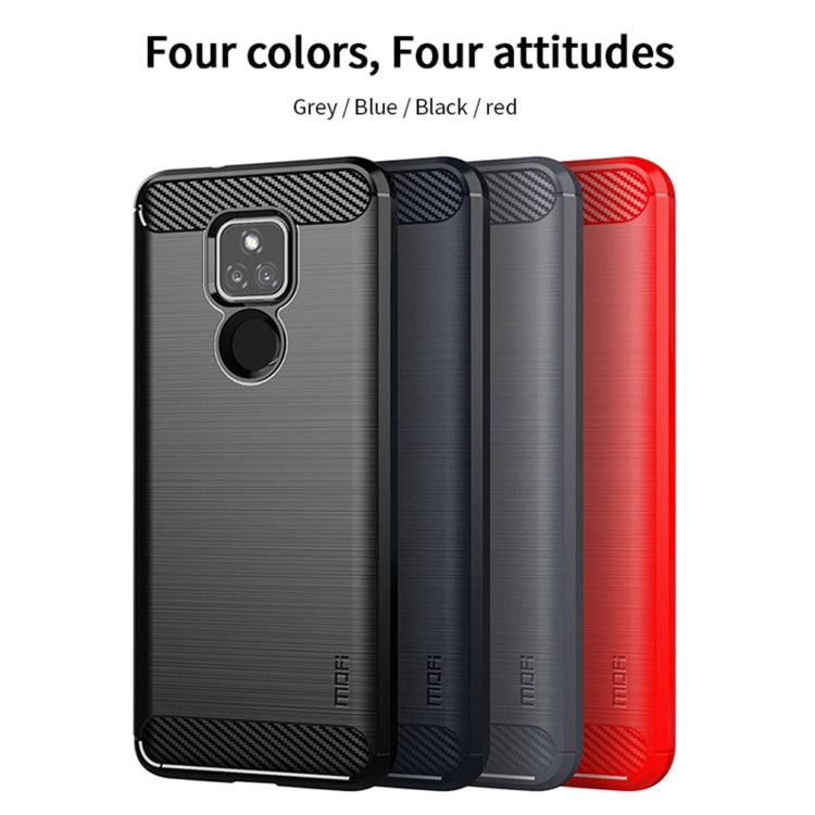 For Motorola Moto G Play 2021 MOFI Gentleness Series Brushed Texture Carbon Fiber Soft TPU Case(Gray) - Motorola Cases by MOFI | Online Shopping South Africa | PMC Jewellery