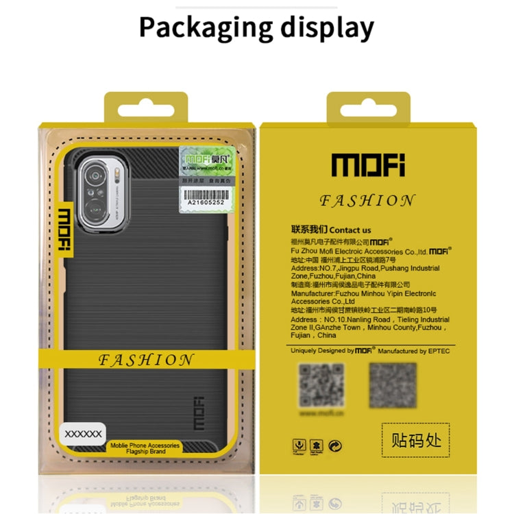 For Xiaomi Redmi Note 10 Pro / Note 10 Pro Max MOFI Gentleness Series Brushed Texture Carbon Fiber Soft TPU Case(Black) - Xiaomi Cases by MOFI | Online Shopping South Africa | PMC TechLife | Buy Now Pay Later Mobicred