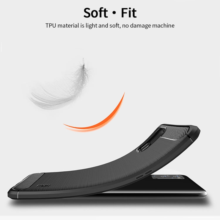 For OnePlus 9 MOFI Gentleness Series Brushed Texture Carbon Fiber Soft TPU Case(Blue) - OnePlus Cases by MOFI | Online Shopping South Africa | PMC TechLife