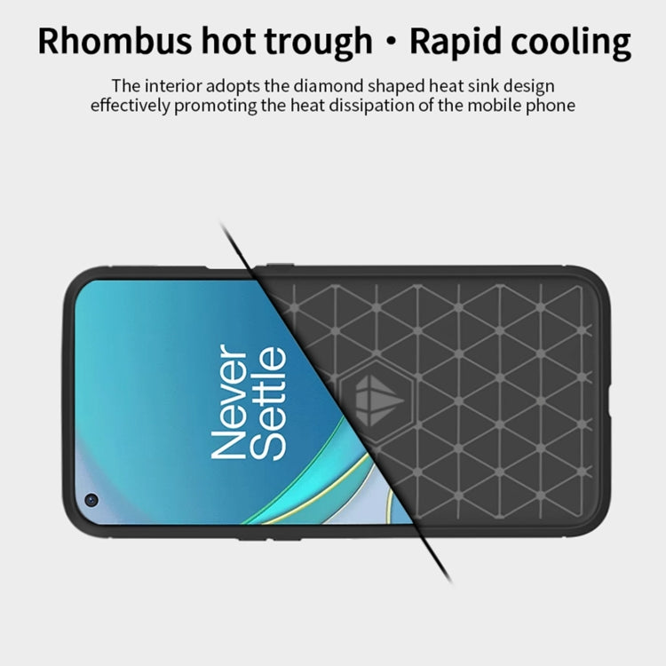 For OnePlus 9 MOFI Gentleness Series Brushed Texture Carbon Fiber Soft TPU Case(Blue) - OnePlus Cases by MOFI | Online Shopping South Africa | PMC Jewellery