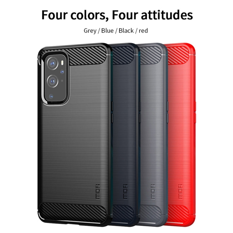 For OnePlus 9 Pro MOFI Gentleness Series Brushed Texture Carbon Fiber Soft TPU Case(Black) - OnePlus Cases by MOFI | Online Shopping South Africa | PMC Jewellery | Buy Now Pay Later Mobicred