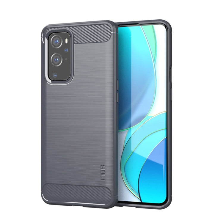 For OnePlus 9 Pro MOFI Gentleness Series Brushed Texture Carbon Fiber Soft TPU Case(Grey) - free shipping - PMC TechLife - Order now!
