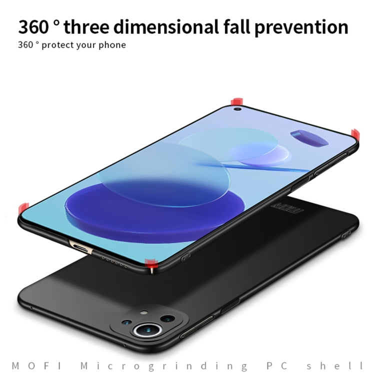 For Xiaomi Mi 11 Lite MOFI Frosted PC Ultra-thin Hard Case(Blue) - Xiaomi Cases by MOFI | Online Shopping South Africa | PMC TechLife | Buy Now Pay Later Mobicred