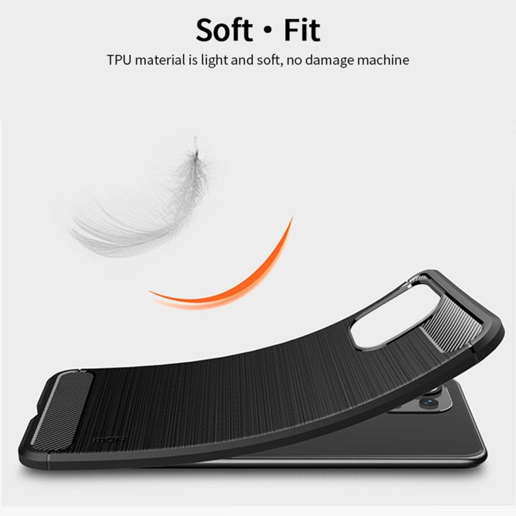 For Xiaomi Mi 11 Lite MOFI Gentleness Series Brushed Texture Carbon Fiber Soft TPU Case(Red) - Xiaomi Cases by MOFI | Online Shopping South Africa | PMC TechLife | Buy Now Pay Later Mobicred