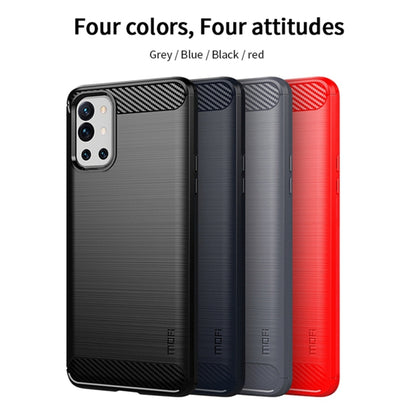 For OnePlus 9R MOFI Gentleness Series Brushed Texture Carbon Fiber Soft TPU Case(Black) - OnePlus Cases by MOFI | Online Shopping South Africa | PMC Jewellery