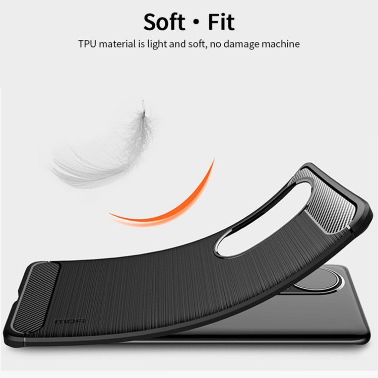 For Huawei P50 Pro MOFI Gentleness Series Brushed Texture Carbon Fiber Soft TPU Case(Black) - Huawei Cases by MOFI | Online Shopping South Africa | PMC TechLife | Buy Now Pay Later Mobicred