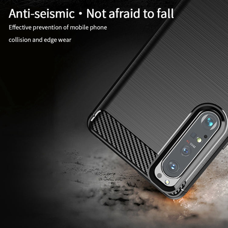 For Sony Xperia 1 lll MOFI Gentleness Series Brushed Texture Carbon Fiber Soft TPU Case(Blue) - free shipping - PMC TechLife - Order now!