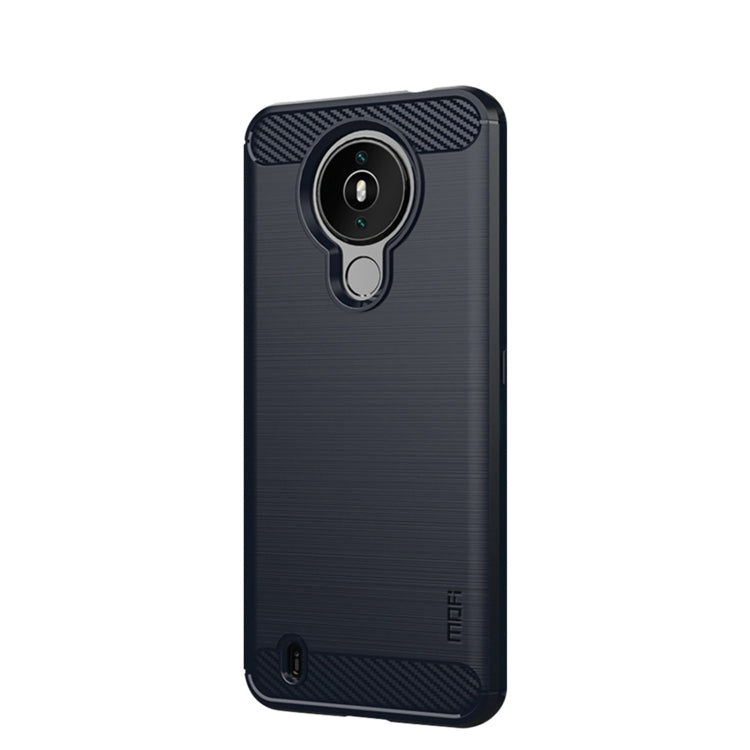 For Nokia 1.4 MOFI Gentleness Series Brushed Texture Carbon Fiber Soft TPU Case(Blue) - Nokia Cases by MOFI | Online Shopping South Africa | PMC TechLife | Buy Now Pay Later Mobicred