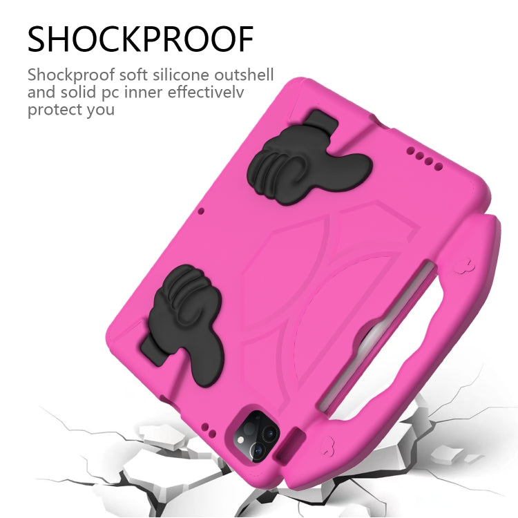 For iPad Pro 11 2022 / 2021 Children EVA Shockproof Tablet Case with Thumb Bracket(Rose Red) - iPad Pro 11 (2022/2021) Cases by PMC Jewellery | Online Shopping South Africa | PMC Jewellery