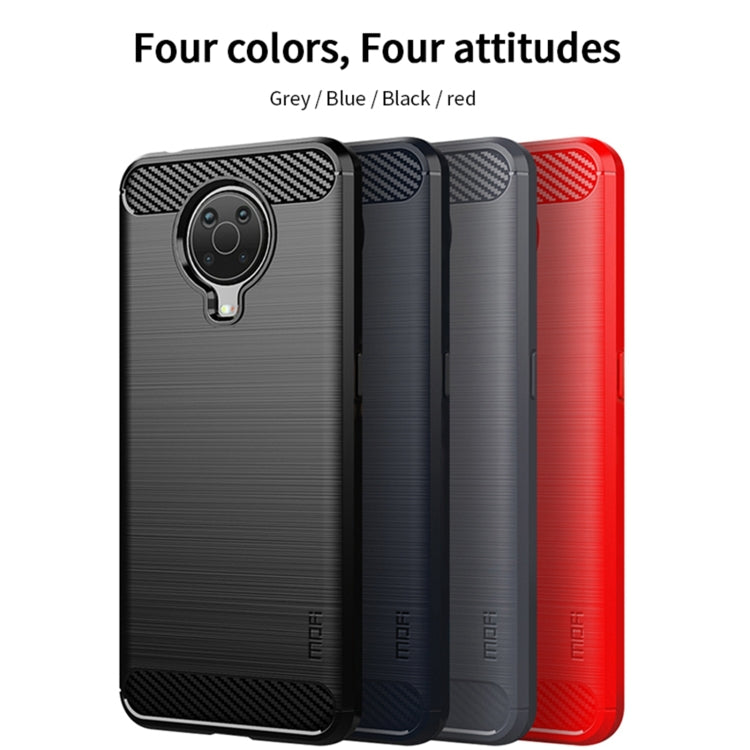 For Nokia G10 / G20 / 6.3 MOFI Gentleness Series Brushed Texture Carbon Fiber Soft TPU Case(Red) - Nokia Cases by MOFI | Online Shopping South Africa | PMC Jewellery