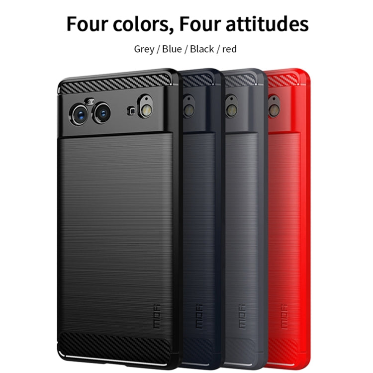 For Google Pixel 6 MOFI Gentleness Series Brushed Texture Carbon Fiber Soft TPU Case(Red) - free shipping - PMC TechLife - Order now!