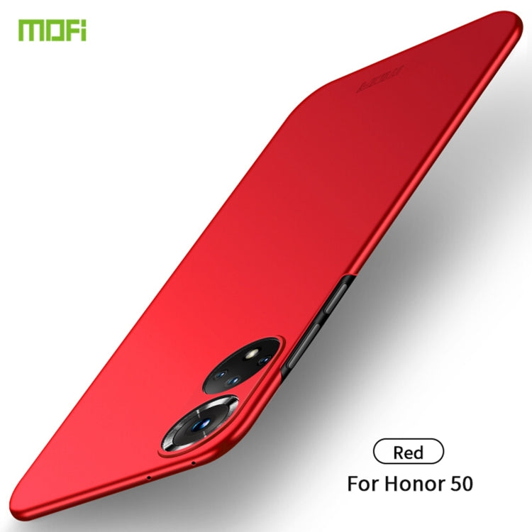For Honor 50 MOFI Frosted PC Ultra-thin Hard Case(Red) - Honor Cases by MOFI | Online Shopping South Africa | PMC TechLife | Buy Now Pay Later Mobicred