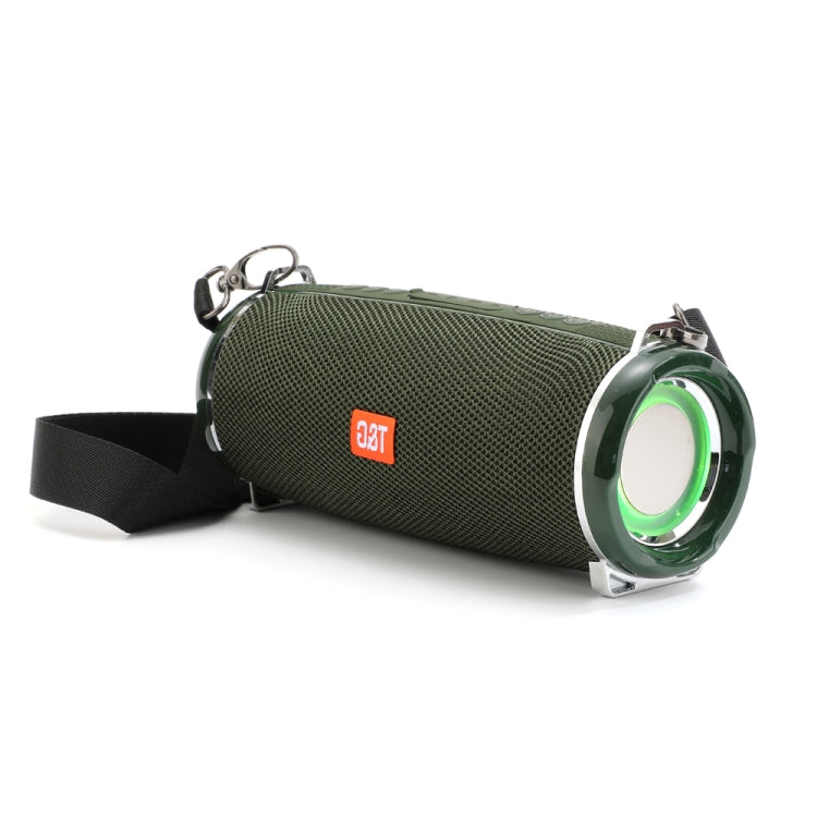 T&G TG192 LED Flashing Light Portable Wireless Bass 3D Stereo Bluetooth Speaker, Support FM / TF Card / USB(Green) - Desktop Speaker by T&G | Online Shopping South Africa | PMC Jewellery | Buy Now Pay Later Mobicred